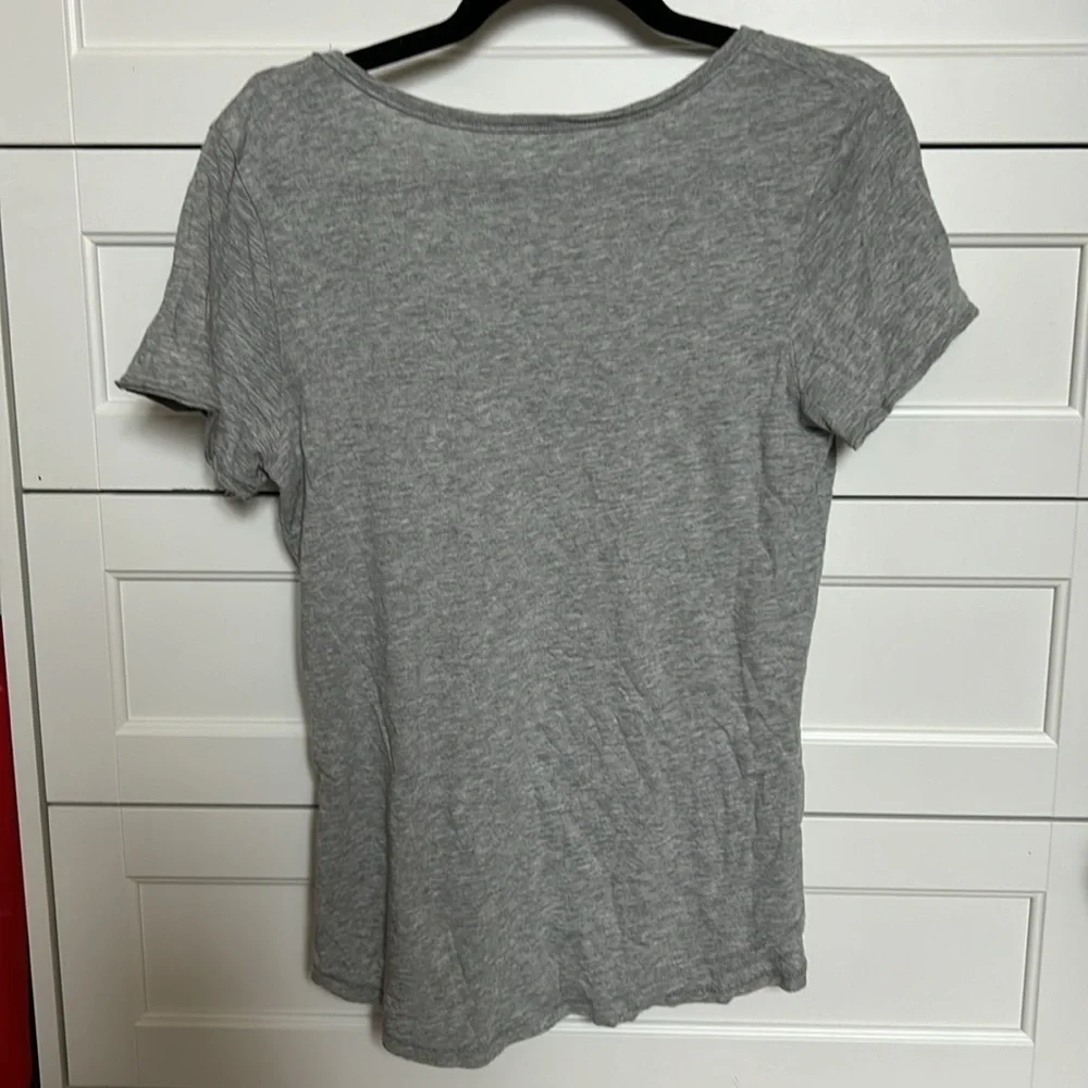 Abercrombie & Fitch V Neck TShirt - Grey - Size S